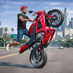 Wheelie Bike Stunt Master 3D icon